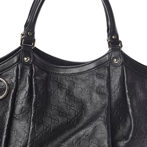 large gucci sukey tote|GUCCI Guccissima Large Sukey Tote Black .